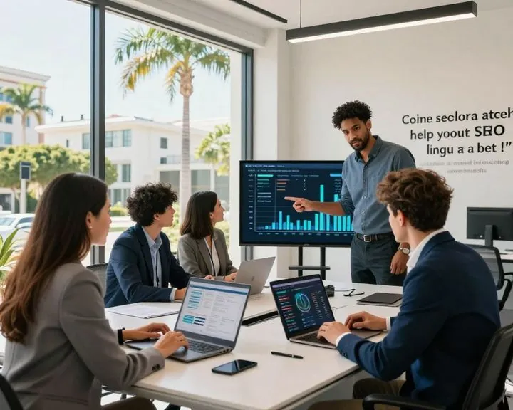 Beverly Hills skyline and luxury business district for local SEO
